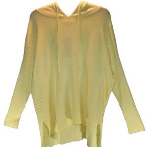 Wit & Wisdom Mixed Rib Stitch Hooded Sweater Medium Yellow